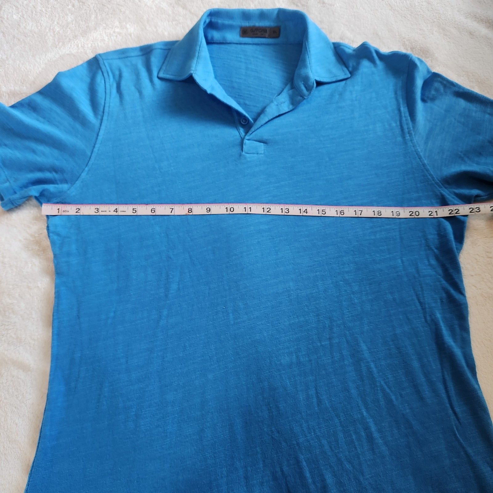 G/Fore Men’s Clubhouse Slub Cotton Golf Polo Shirt - Cerul Blue - Size Xl - Euc — image 4 of 8